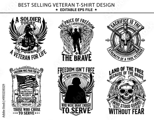 Best Veteran T-shirt design bundle  ,Best selling veteran tshirt design with usa flag gun solder 