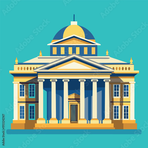 classical government building with tall columns