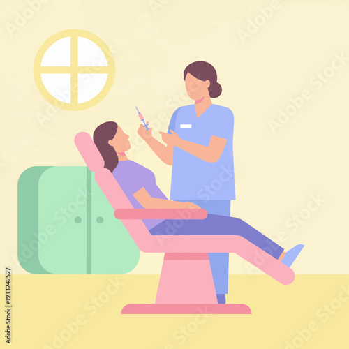 Medical professional administering cosmetic injections in a clinic