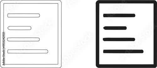 Document Page Icons for Office File Management Text Content and Business Paperwork 4k