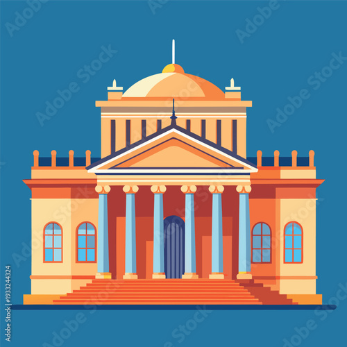 classical government building with tall columns