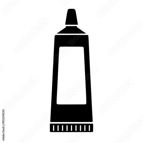 Tube of glue clean design black white icon 