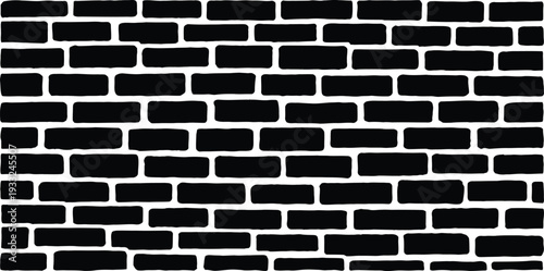 Black brick wall with white mortar