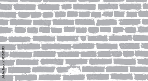Gray brick wall background with white mortar