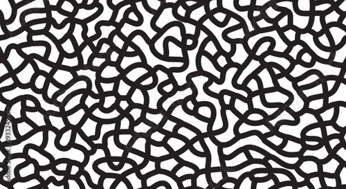 Intricate black lines forming a complex pattern