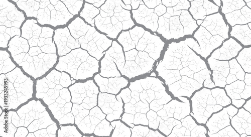 Cracked earth surface with deep fissures and cracks