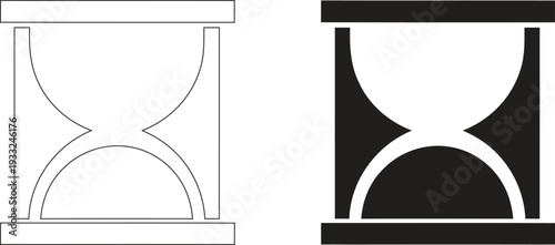 Hourglass Time Management Icons for Loading State History and Countdown Timer 4k