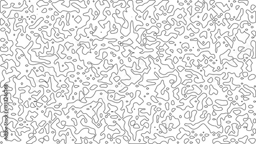 Abstract Doodle Art Fluid Lines and Shapes Vector Illustration