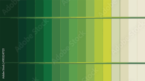 Abstract vertical color gradient spectrum showcasing deep emerald transitioning smoothly into bright lime and pale ivory tones