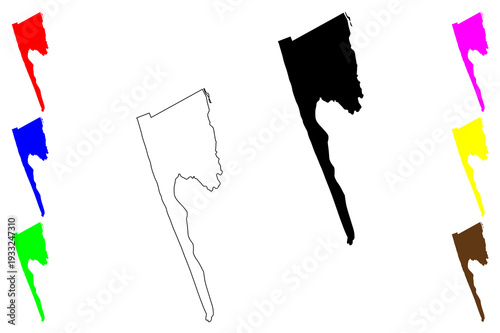 Moratuwa city (Democratic Socialist Republic of Sri Lanka, Ceylon) map vector illustration, scribble sketch Moratuwa map