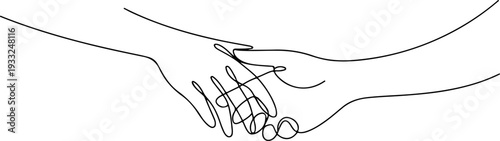 Two hands clasped together in a gesture of unity and support from a close viewpoint