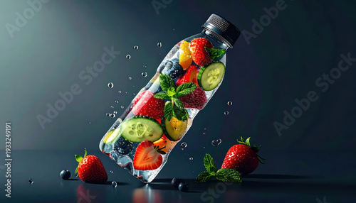 Refreshing Fruit Infused Water Bottle Splash