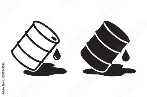 Cleaning supplies and tools depicted as simple black and white icons