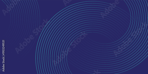 Modern dark blue abstract horizontal banner background with glowing geometric lines.Suitable for covers, brochures, presentations, flyers. vector