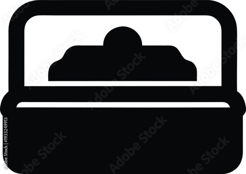 waterless shampoo bar in tin silhouette vector illustration on transparent background