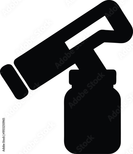 postpartum hair loss kit silhouette vector illustration on transparent background