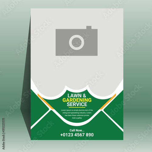 Professional Yard Maintenance and Lawn Mowing Flyer and Premium Lawn Care and Garden Service Flyer Design Template