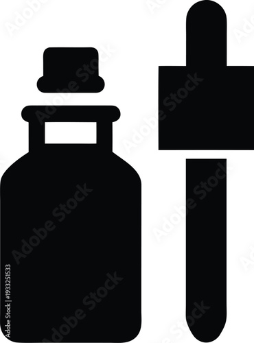 lymphatic drainage body oil silhouette vector illustration on transparent background