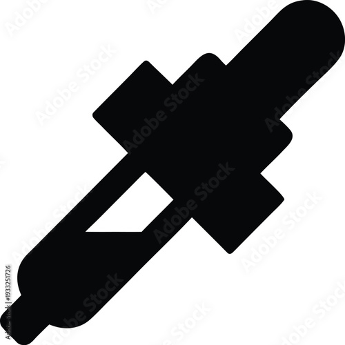 inuit seal oil skincare vial silhouette vector illustration on transparent background