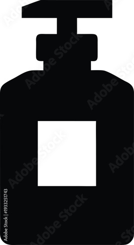 hard water neutralizing toner silhouette vector illustration on transparent background