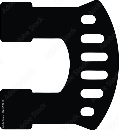 finger coil aid for natural hair silhouette vector illustration on transparent background