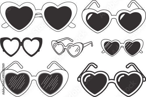 Heart shaped sunglasses for summer fun and fashionable eyewear