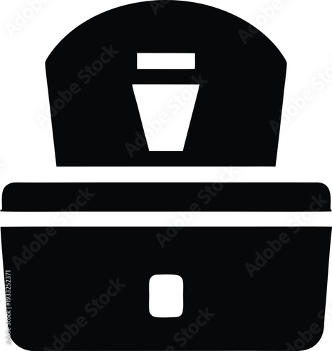 circadian rhythm skincare tray silhouette vector illustration on transparent background