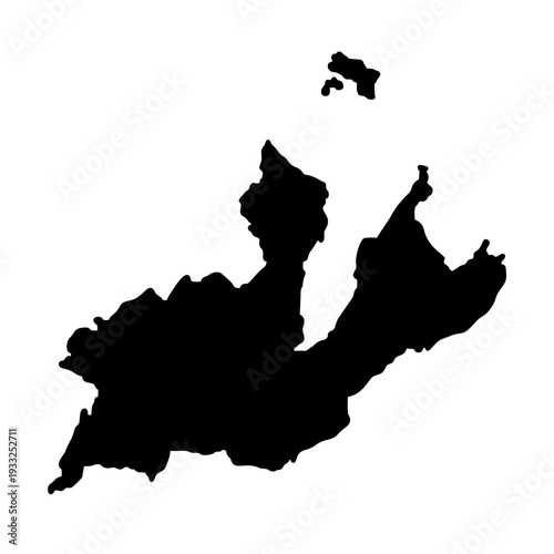 Geneva Switzerland map silhouette vector illustration