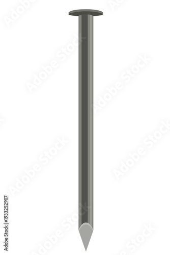 金属製の釘アイコンイラスト｜DIY・建築・固定用シンプル素材