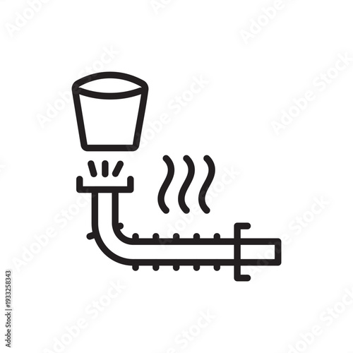 Continuous casting icon. Strand solidification tech, representing molten metal cooling hardware, industrial steel manufacturing systems, billet production engineering, and metallurgical facility tools