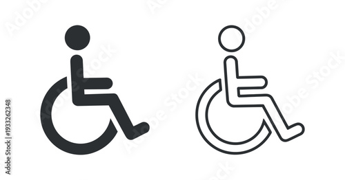 Wheelchair Accessibility Symbol Disability Icon Disabled Person Sign Isolated Vector Illustration