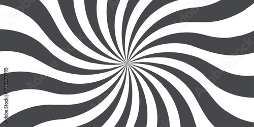 Retro vintage grunge grey and white radial burst sunburst ray pattern. Sunburst vector copyspace background. Vintage sunrays illustration swirl line. Abstract circuses, stripe background design.	