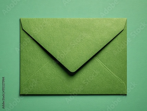 love letter envelope sealed isolated on a green background
