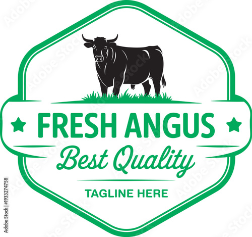 Cattle Farm Livestock Emblem, cattle and livestock symbol, farm and agriculture vintage logo vector