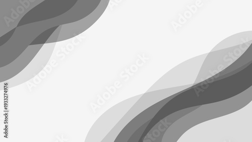 Modern neutral gray abstract background with smooth flowing wave layers and soft gradients. Perfect for corporate branding, presentations, website headers, minimal layouts, and professional business