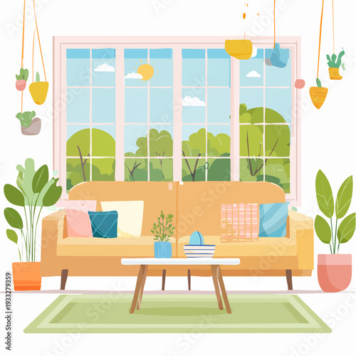 Serene indoor space decorated with minimalist Easter accents, perfect for quiet contemplation and reflection.