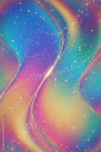 Colorful abstract design with swirls and light effects in vivid hues