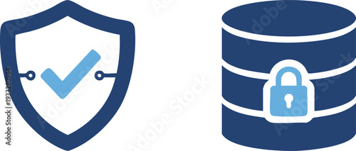 Set of 2 security icons vector