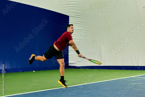 Man served from the baseline