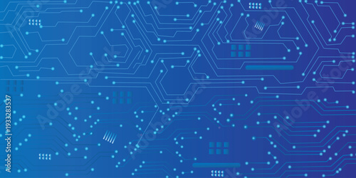 Vectors circuit board on a dark technological background.Abstract Technology Background, blue pattern with electric light, microchip, power
