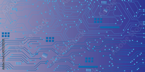 Vectors circuit board on a dark technological background.Abstract Technology Background, blue pattern with electric light, microchip, power