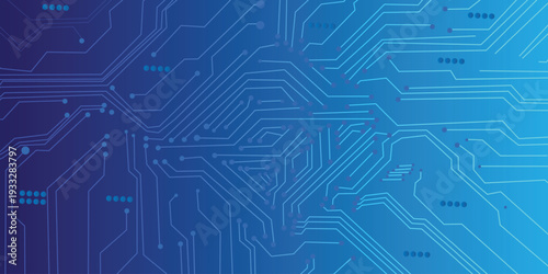 Vectors circuit board on a dark technological background.Abstract Technology Background, blue pattern with electric light, microchip, power