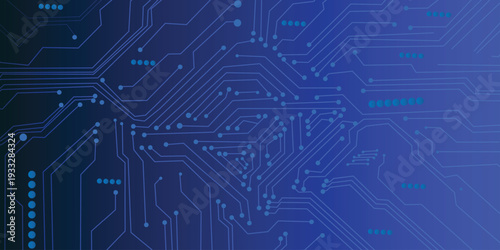 Vectors circuit board on a dark technological background.Abstract Technology Background, blue pattern with electric light, microchip, power