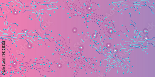 Circuit board digital abstract background. Motherboard technology texture design.  Futuristic blue circuit board background. Minimal vector motherboard Vector illustration