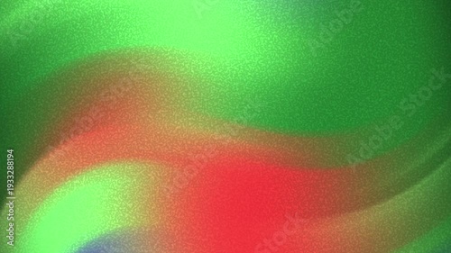 Vibrant abstract Grainy background with green and red swirling patterns Hues Noise Texture Design Element.