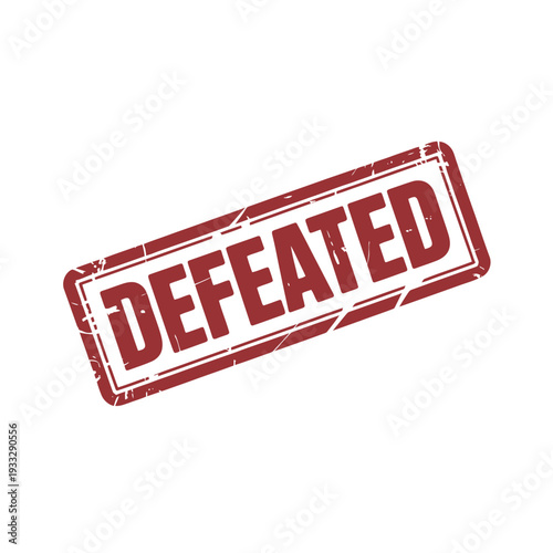 Red rectangular stamp clearly conveys the official concept of being utterly.