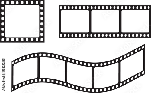 Film strip icons set