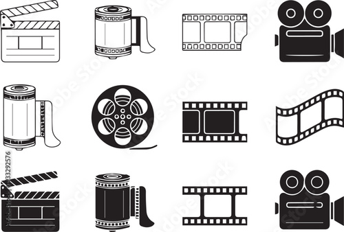 Film and cinema production icons