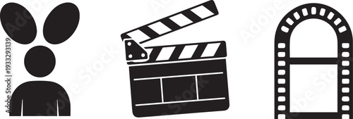 Film and cinema icon set