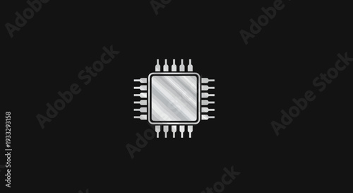 Isolated, silver chip